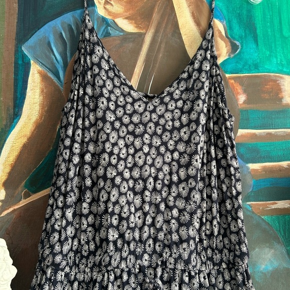 H&M Blue and White V Neck Romper with Side Pockets S - Picture 2 of 15